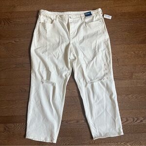 Old Navy High-Rise White Jeans